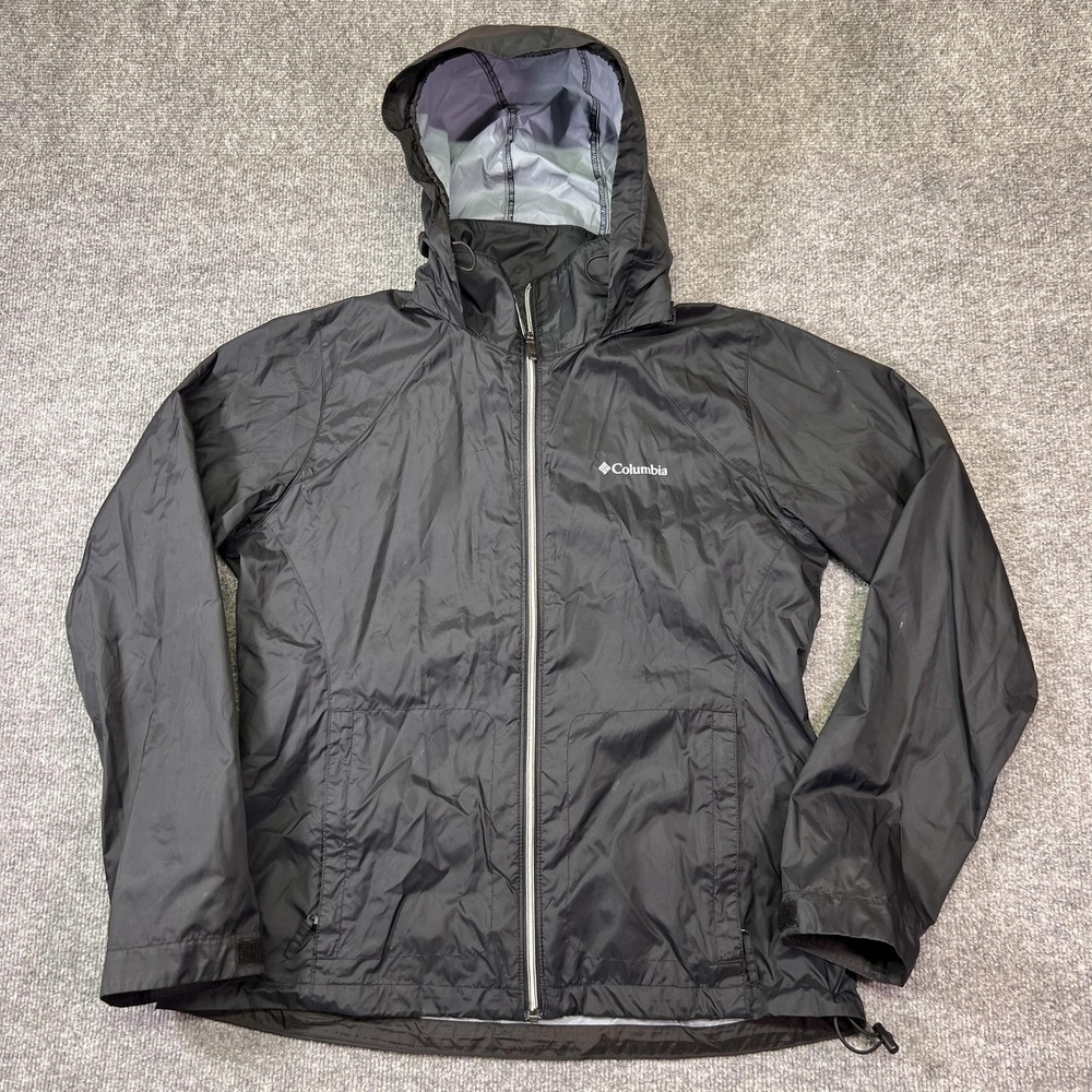 Columbia Women's Switchback Jacket Size Large Black Hooded Full Zip